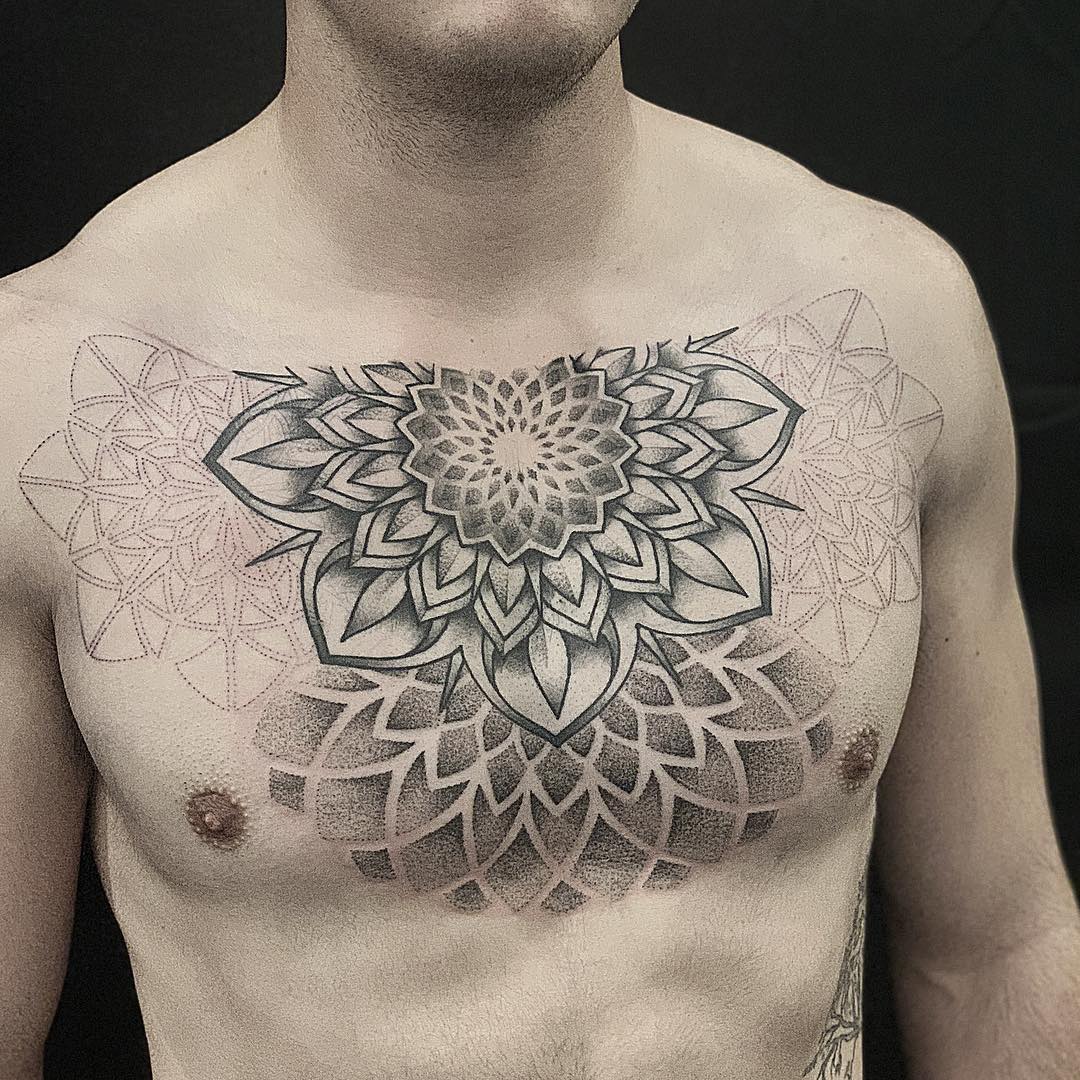 Mandala Tattoo on chest  Mandala Tattoo Design for Men  YouTube