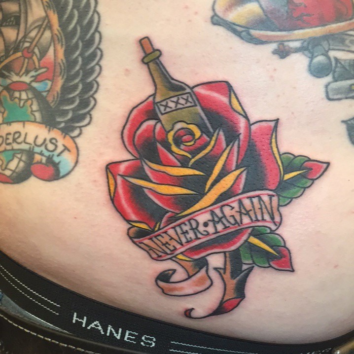 Sober Red Rose - Never Again - Jerry Martin II at Sacred Mandala Studio in Durham, NC.